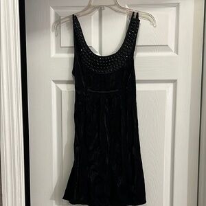 Elegant Black Studded Dress